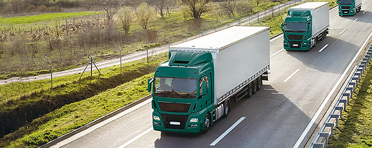 イメージ：トラックによる貨物輸送